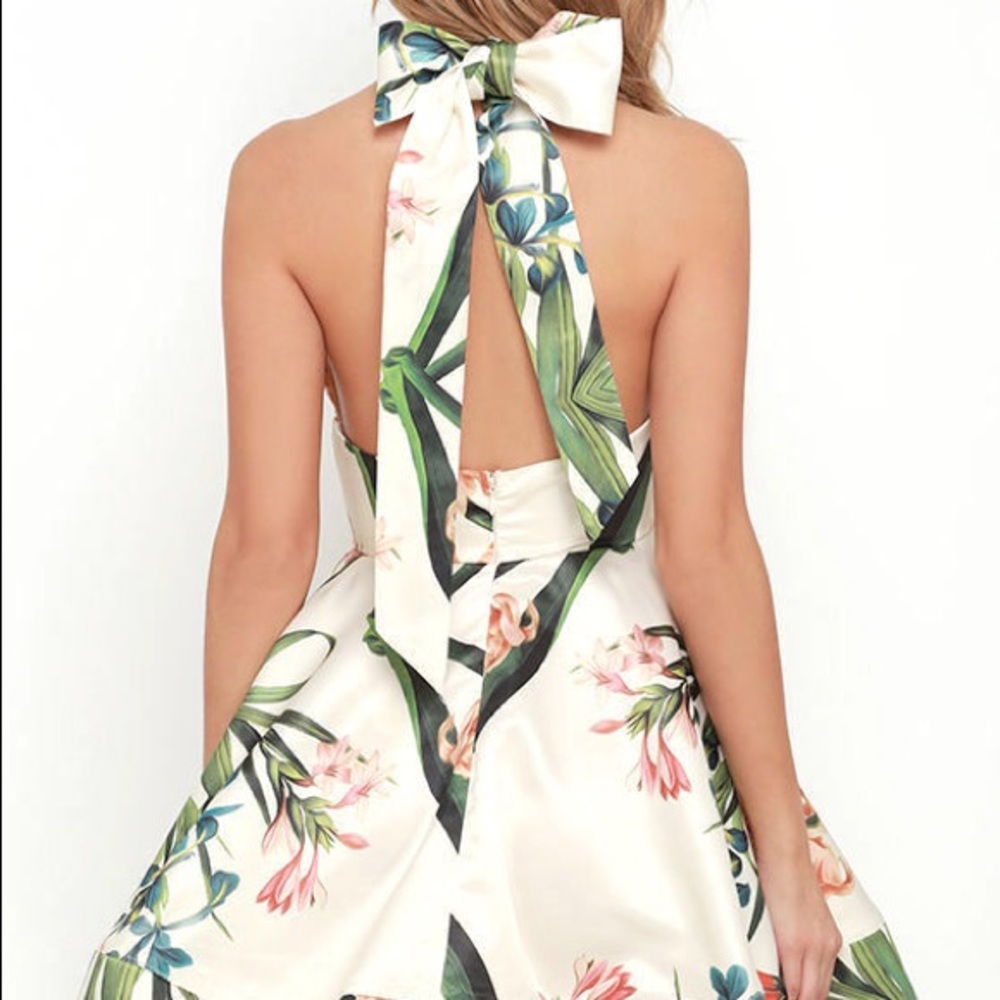 Lulus palm print dress